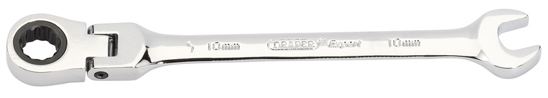 Expert 10mm Draper Expert Hi-Torq® Metric Flexible Head Ratcheting Combination Spanner - 06630 