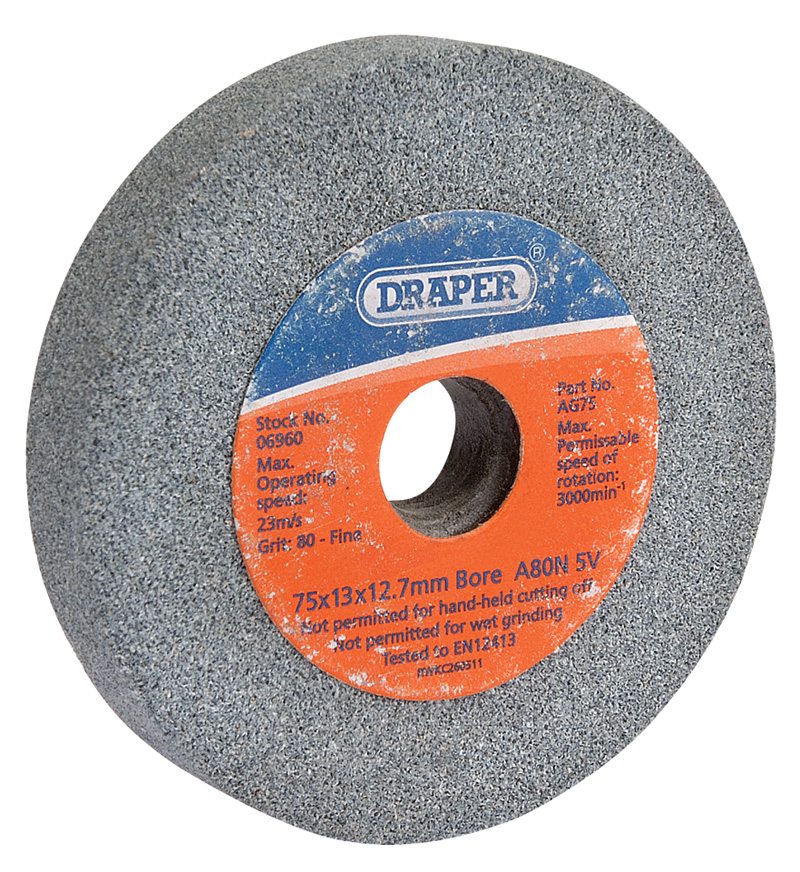 Grinding Wheel 80g 75 X 13mm For 06498 - 06960 - DISCONTINUED 