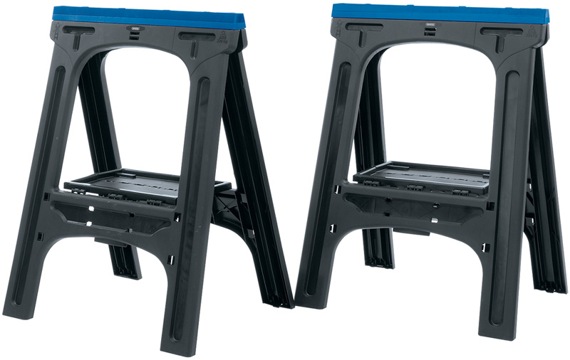 760 X 570mm Pair Of Fold-down Trestles/Saw Horses - 07227 