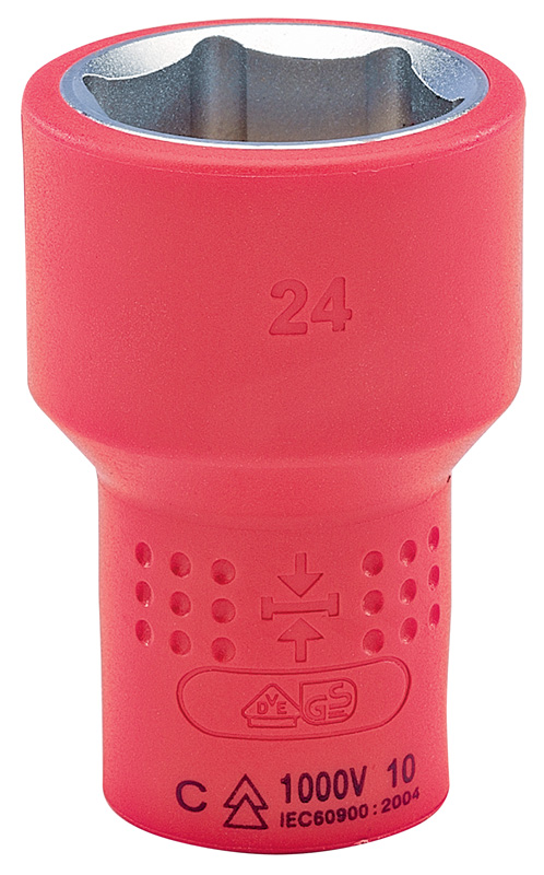 Expert 24mm 1/2" Square Drive VDE Approved Fully Insulated Draper Expert Hi-Torq® Metr - 07241 