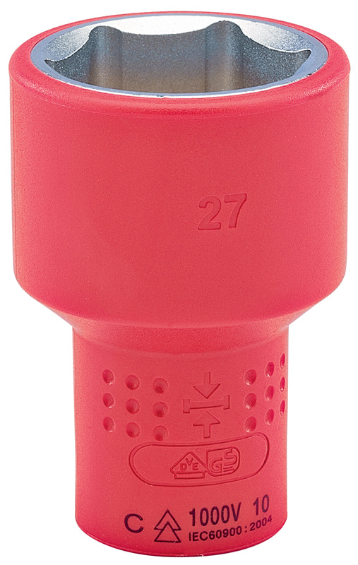 Expert 27mm 1/2" Square Drive VDE Approved Fully Insulated Draper Expert Hi-Torq® Metr - 07242 