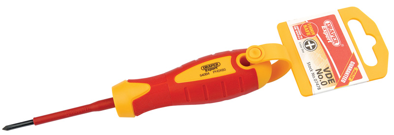 Expert No. 0 X 60mm Fully Insulated Cross Slot Screwdriver. (Display Packed) - 07478 