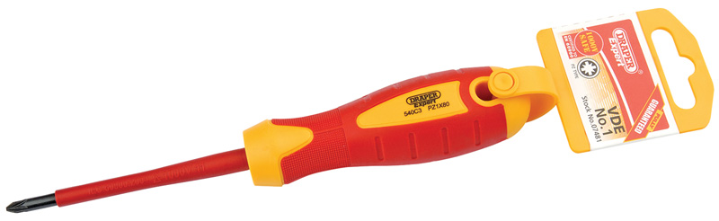 Expert No. 1 X 80mm Fully Insulated PZ Type Screwdriver. (Display Packed) - 07481 
