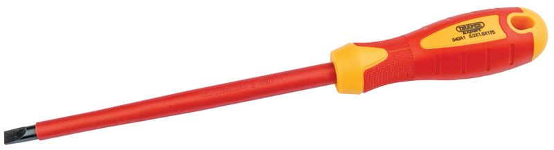 Expert 8mm X 175mm Insulated Plain Slot Screwdriver (Sold Loose) - 07488 