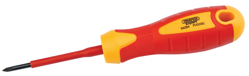 Expert No. 0 X 60mm Fully Insulated Cross Slot Screwdriver (Sold Loose) - 07489 