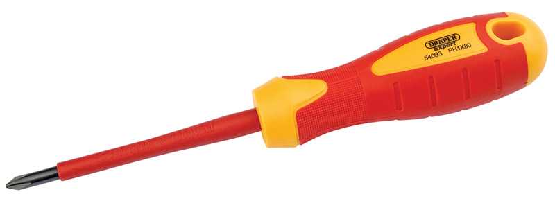 Expert No. 1 X 80mm Fully Insulated Cross Slot Screwdriver (Sold Loose) - 07490 