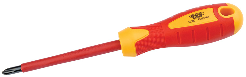 Expert No. 2 X 100mm Fully Insulated Cross Slot Screwdriver (Sold Loose) - 07491 