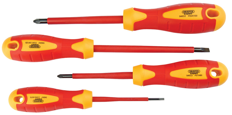 Expert 4 Piece Fully Insulated Screwdriver Set - 07495 