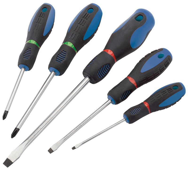 5 Piece Soft Grip Screwdriver Set - 07510 