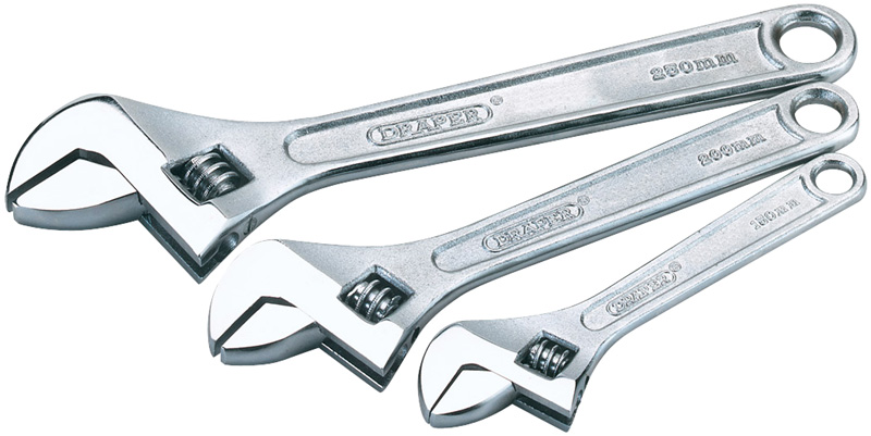 DIY Series 3 Piece Adjustable Wrench Set - 08669 