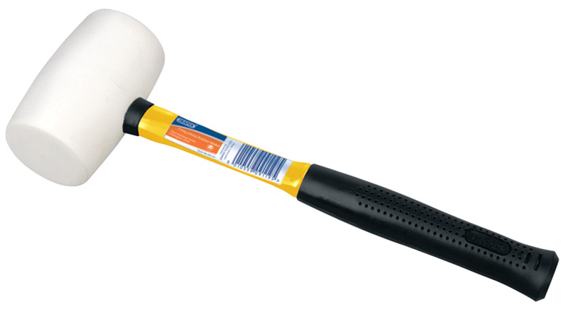 750g (26oz) Fibreglass Shaft Mallet With Non-Marking Rubber Head - 09119 