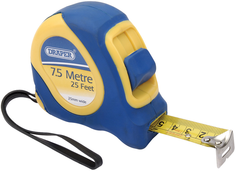 DIY Series 7.5m/25ft Soft Grip Metric/Imperial Measuring Tape - 09225 