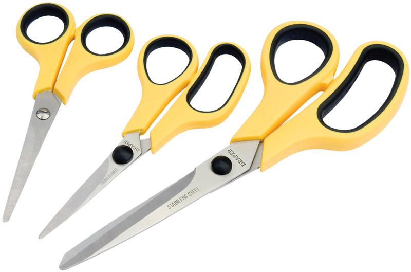 DIY Series 3 Piece Soft Grip Household Scissors Set - 09247 