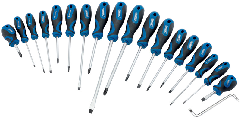 19 Piece Soft Grip Screwdriver Set - 09548 