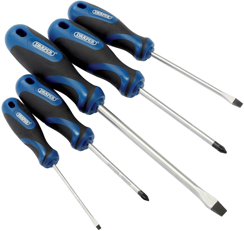 5 Piece Soft Grip Screwdriver Set - 09783 