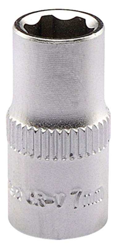 Expert 7.0mm 1/4" Square Drive Satin Chrome Hi-Torq® 6 Point Socket - 09821 