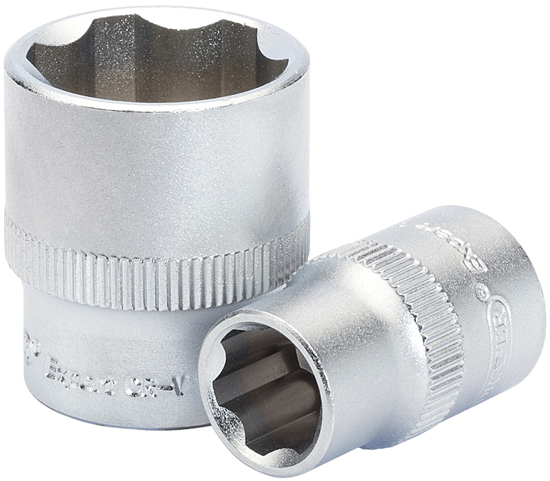 Expert 10mm 3/8" Square Drive Hi-Torq® Satin Chrome 6 Point Socket - 09834 