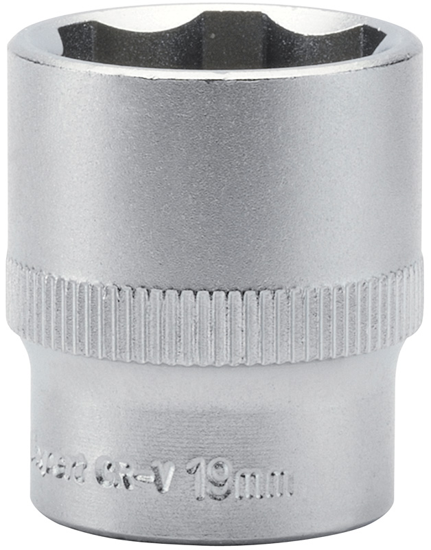 Expert 19mm 3/8" Square Drive Hi-Torq® Satin Chrome 6 Point Socket - 09843 