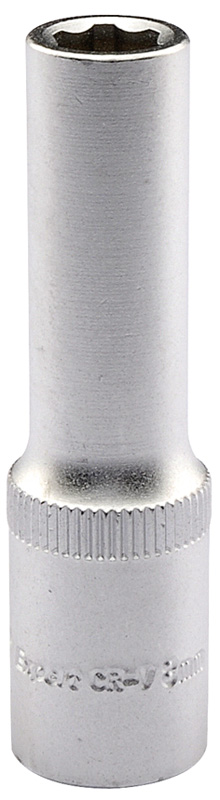 Expert 8mm 3/8" Square Drive Hi-Torq® Satin Chrome 6 Point Deep Socket - 09845 