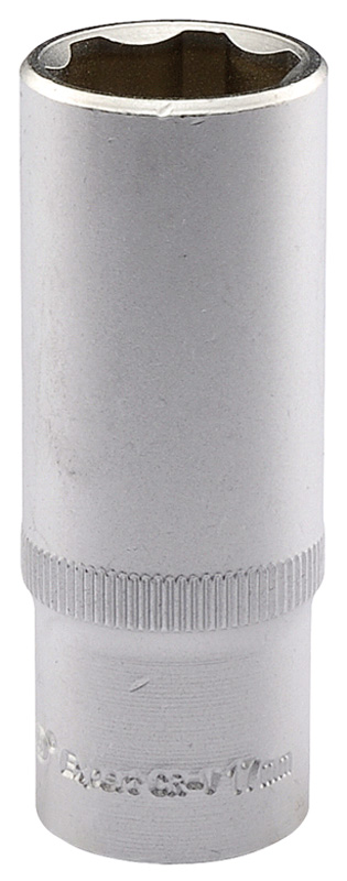 Expert 17mm 3/8" Square Drive Hi-Torq® Satin Chrome 6 Point Deep Socket - 09852 