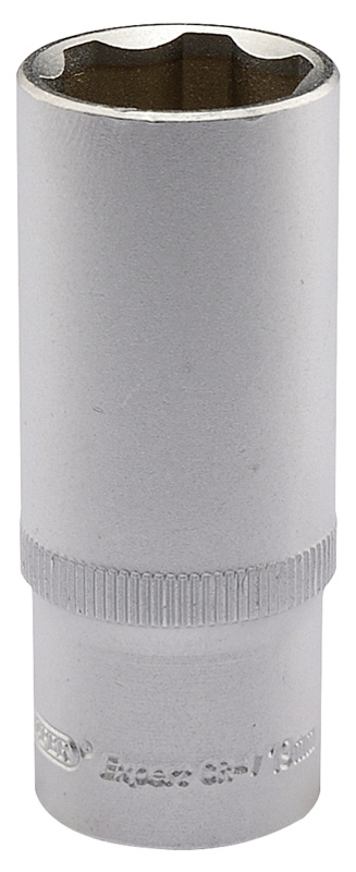 Expert 19mm 3/8" Square Drive Hi-Torq® Satin Chrome 6 Point Deep Socket - 09853 