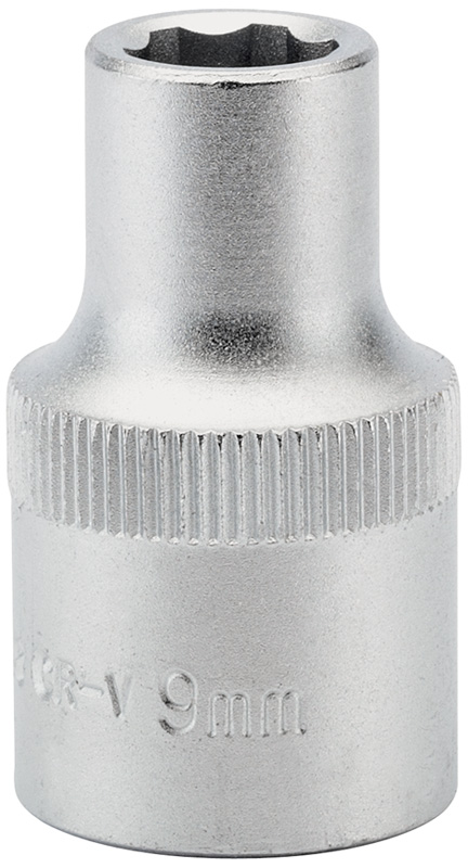 Expert 9mm 1/2" Square Drive Hi-Torq® Satin Chrome 6 Point Socket - 09855 