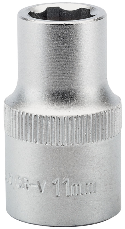 Expert 11mm 1/2" Square Drive Hi-Torq® Satin Chrome 6 Point Socket - 09857 