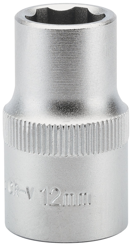 Expert 12mm 1/2" Square Drive Hi-Torq® Satin Chrome 6 Point Socket - 09858 