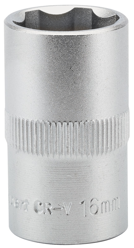 Expert 16mm 1/2" Square Drive Hi-Torq® Satin Chrome 6 Point Socket - 09862 