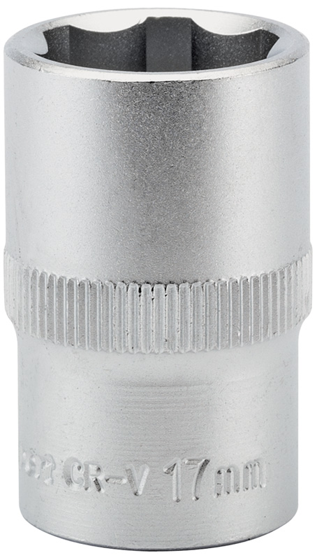 Expert 17mm 1/2" Square Drive Hi-Torq® Satin Chrome 6 Point Socket - 09863 