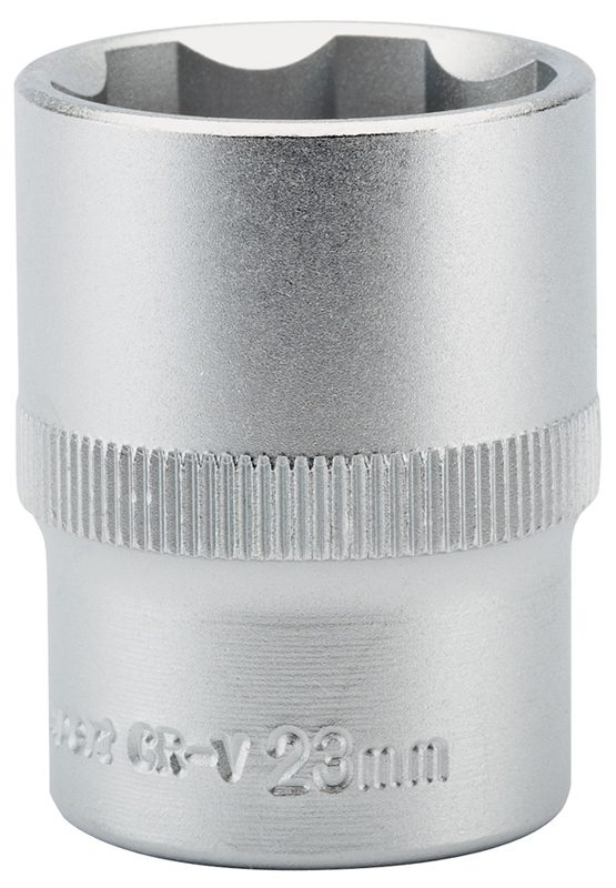 Expert 23mm 1/2" Square Drive Hi-Torq® Satin Chrome 6 Point Socket - 09869 