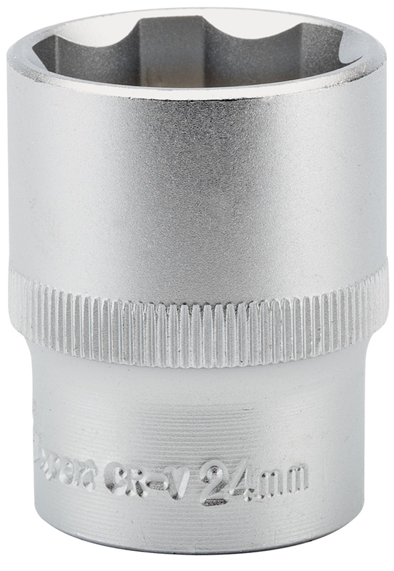 Expert 24mm 1/2" Square Drive Hi-Torq® Satin Chrome 6 Point Socket - 09870 