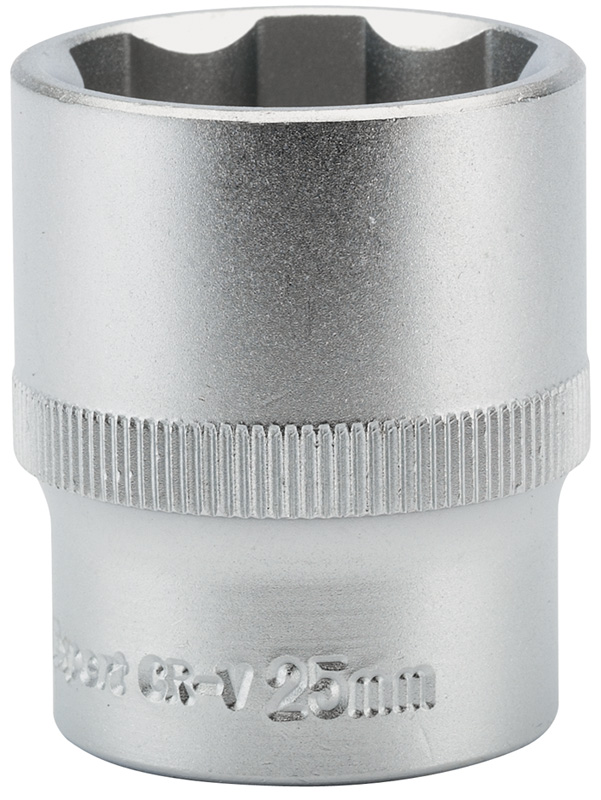 Expert 25mm 1/2" Square Drive Hi-Torq® Satin Chrome 6 Point Socket - 09871 