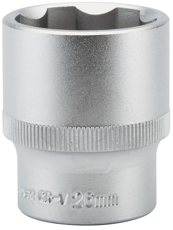 Expert 26mm 1/2" Square Drive Hi-Torq® Satin Chrome 6 Point Socket - 09872 