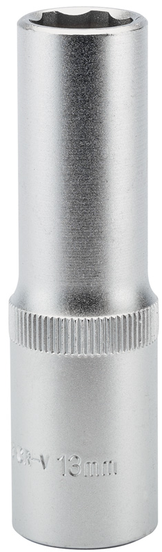 Expert 13mm 1/2" Square Drive Hi-Torq® Satin Chrome 6 Point Deep Socket - 09879 