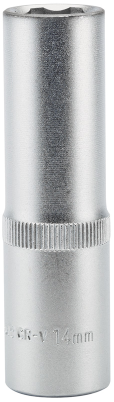 Expert 14mm 1/2" Square Drive Hi-Torq® Satin Chrome 6 Point Deep Socket - 09880 