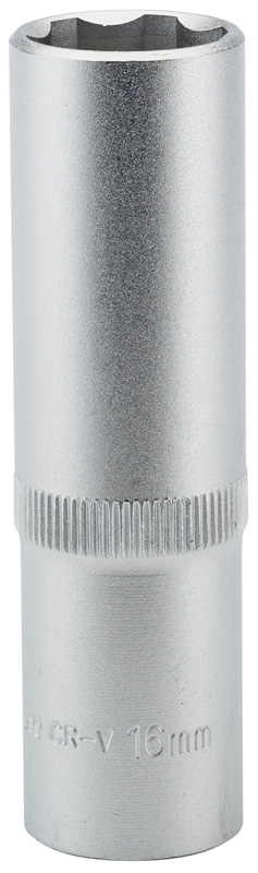 Expert 16mm 1/2" Square Drive Hi-Torq® Satin Chrome 6 Point Deep Socket - 09881 