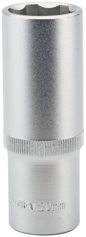 Expert 20mm 1/2" Square Drive Hi-Torq® Satin Chrome 6 Point Deep Socket - 09885 