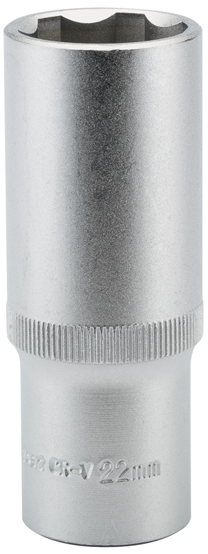 Expert 22mm 1/2" Square Drive Hi-Torq® Satin Chrome 6 Point Deep Socket - 09886 