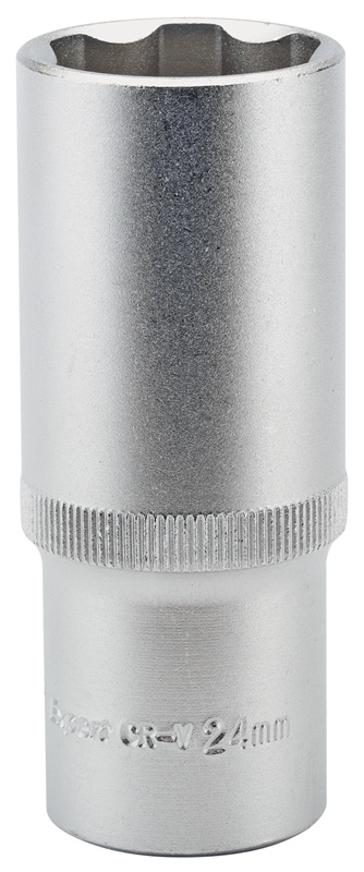 Expert 24mm 1/2" Square Drive Hi-Torq® Satin Chrome 6 Point Deep Socket - 09887 