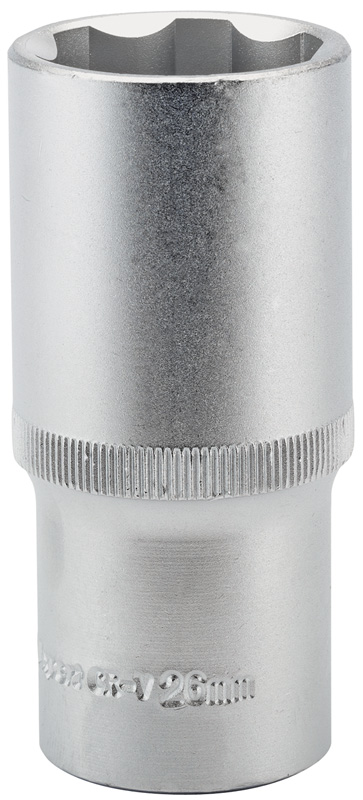 Expert 26mm 1/2" Square Drive Hi-Torq® Satin Chrome 6 Point Deep Socket - 09888 