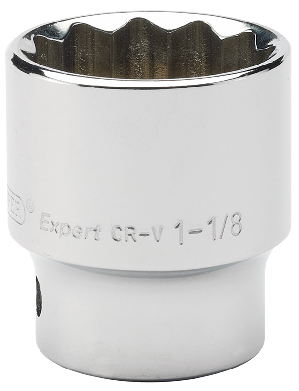 Expert 1.1/8" 1/2" Square Drive Hi-Torq® 12 Point Socket (Sold Loose) - 11866 