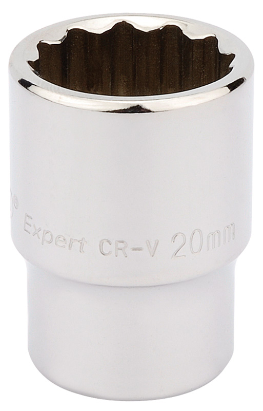 Expert 20mm 1/2" Square Drive Hi-Torq® 12 Point Socket (Sold Loose) - 11882 