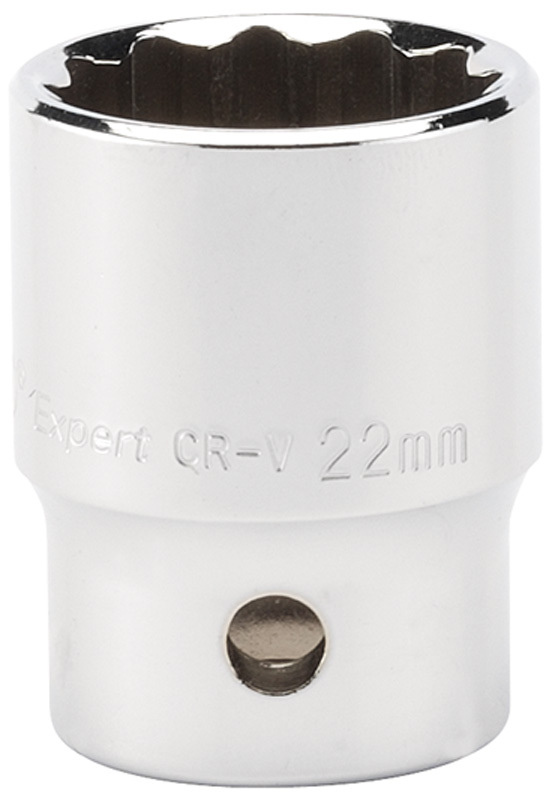 Expert 22mm 1/2" Square Drive Hi-Torq® 12 Point Socket (Sold Loose) - 11884 