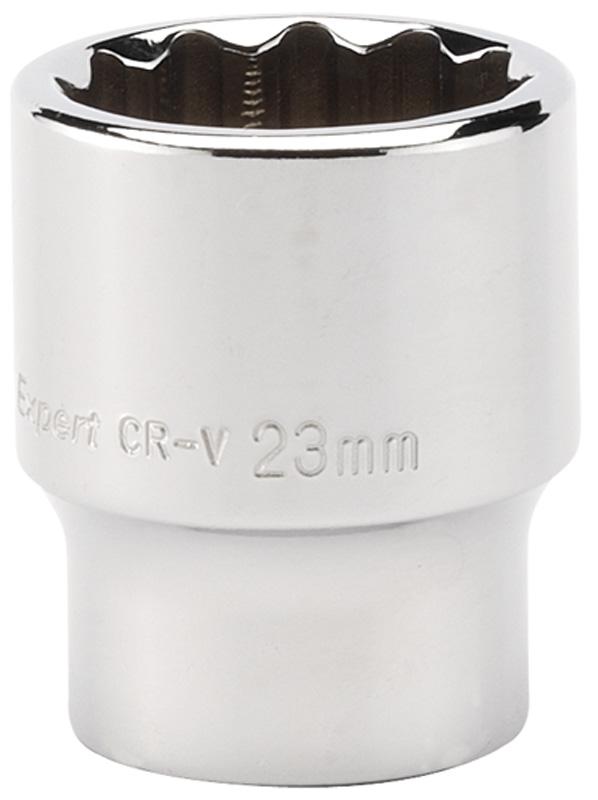 Expert 23mm 1/2" Square Drive Hi-Torq® 12 Point Socket (Sold Loose) - 11886 