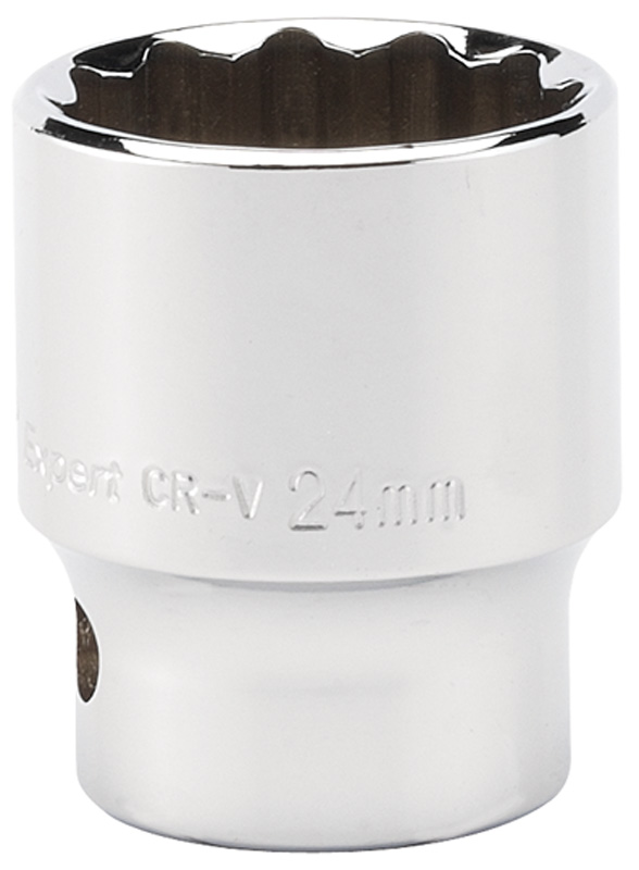 Expert 24mm 1/2" Square Drive Hi-Torq® 12 Point Socket (Sold Loose) - 11887 