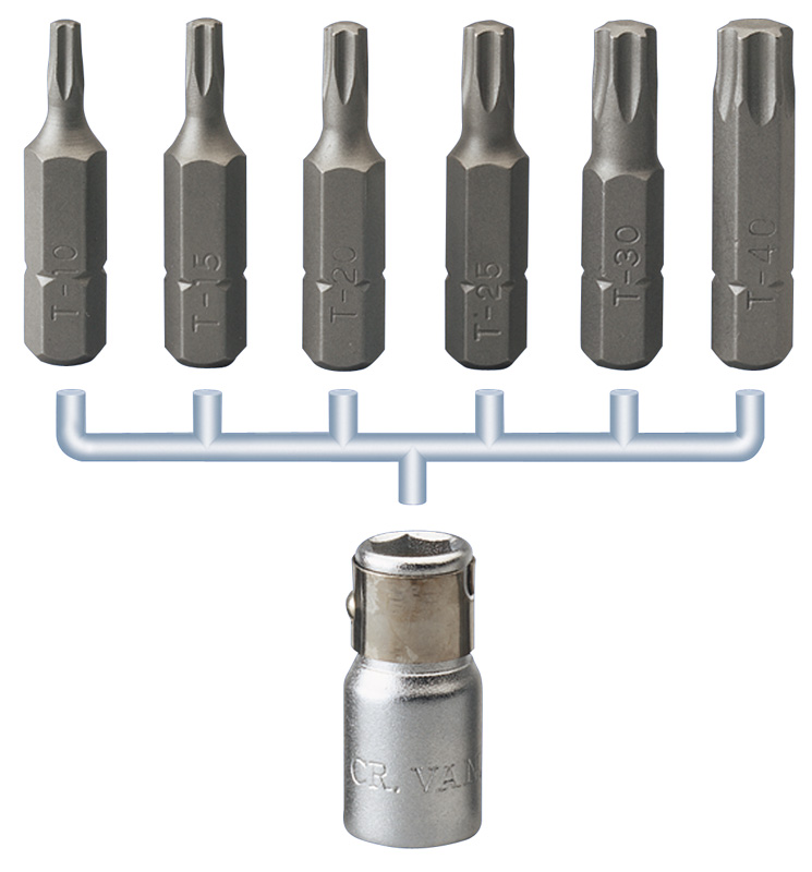 Expert 7 Piece Draper TX-Star Bit And Bit Holder Set - 12274 