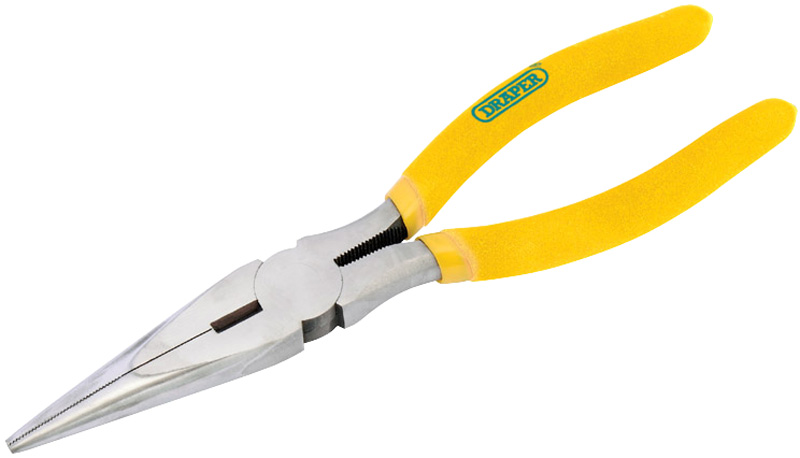 DIY Series 200mm Long Nose Pliers With PVC Dipped Handles - 12516 
