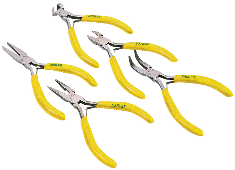 DIY Series 5 Piece Mini Pliers Set With PVC Dipped Handles - 12534 