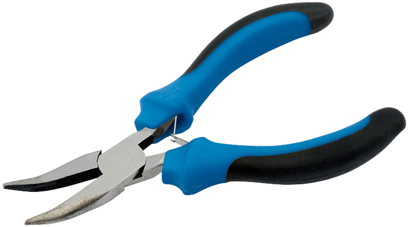 125mm Soft Grip Bent Nose Mini Pliers - 12540 